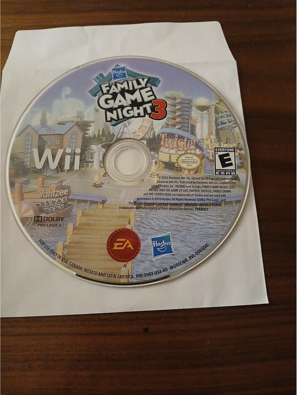 Hasbro Family Game Night 3 (Nintendo Wii, 2010)